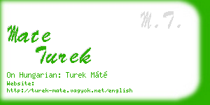 mate turek business card